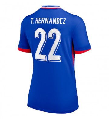 Francia Theo Hernandez #22 Primera Equipación Mujer Eurocopa 2024 Manga Corta